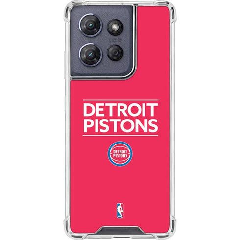 NBA Detroit Pistons Standard - Red Moto G Play 5G (2025) Clear Case